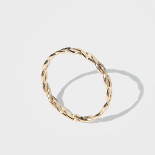 Zarter geflochtener Ring, Ewigkeit – Gold | By Lunar James