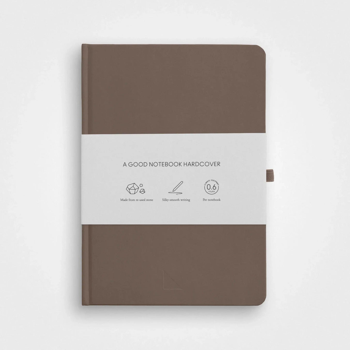 3er-Pack Notizbuch-Set aus Steinpapier – A5 Hardcover, Erdbraun