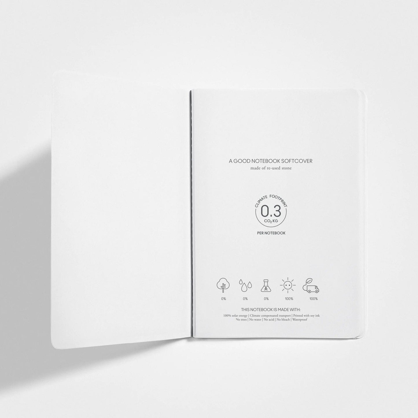 Steinpapier-Notizbuch – A5 Softcover, Snow White