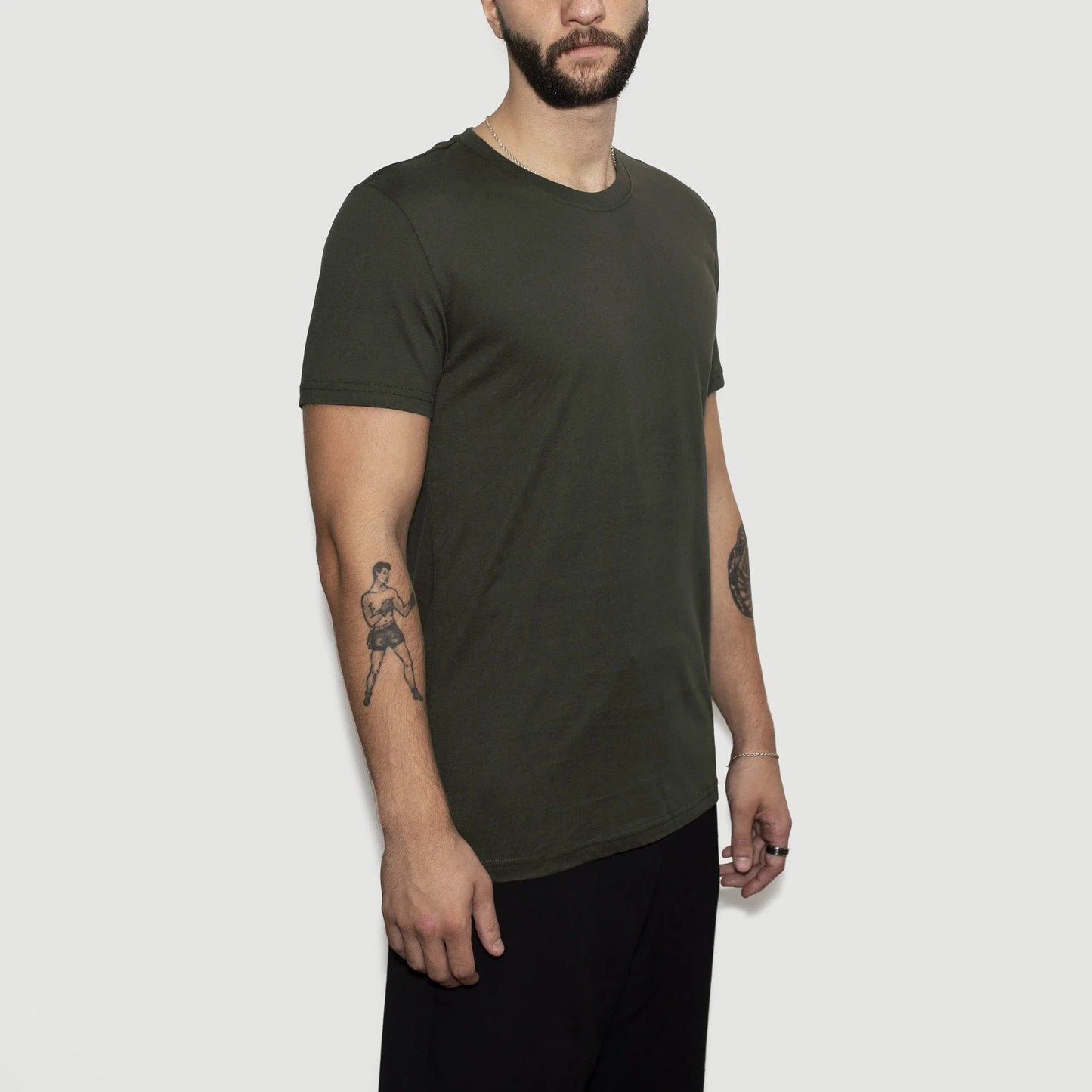 Herren Biobaumwoll-T-Shirt, Moosgrün