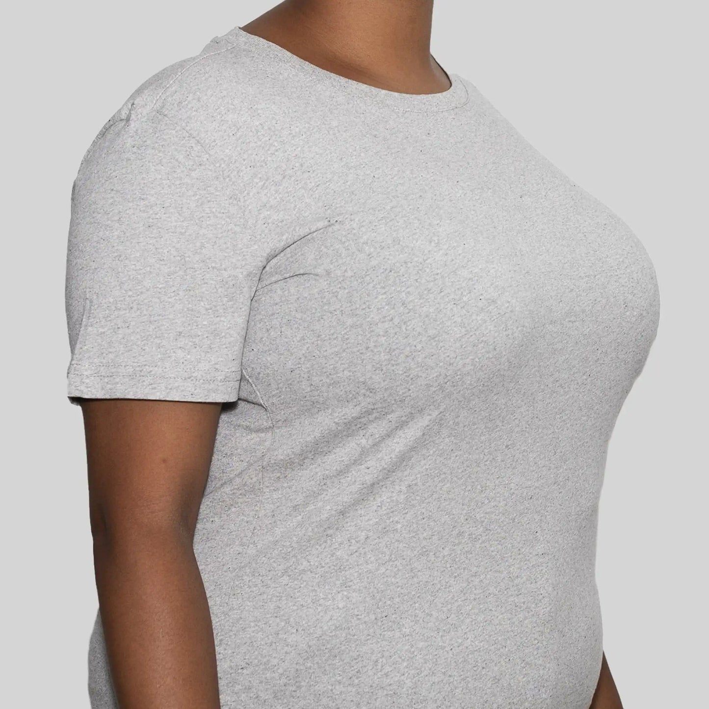 Damen Biobaumwoll-T-Shirt, Wolkengrau