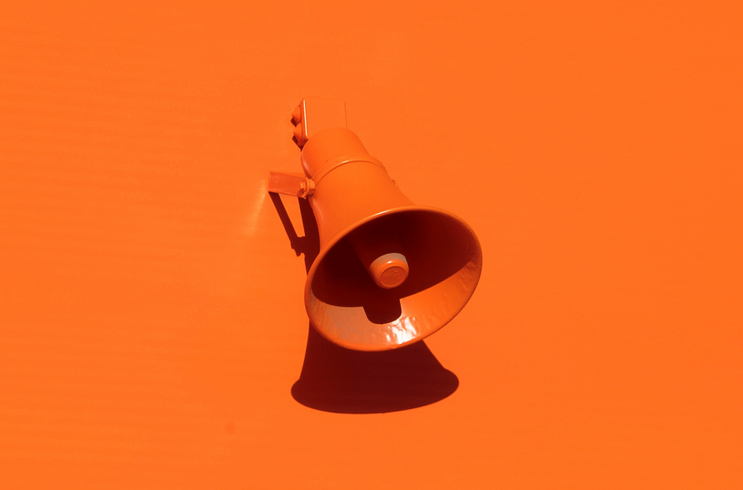 orange microphone