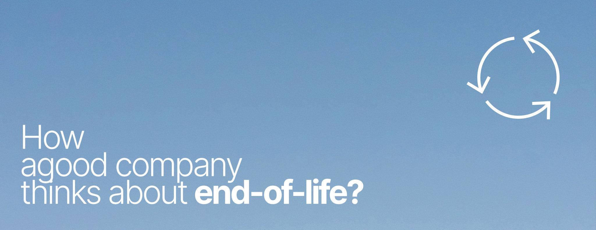 The lifecycle of products