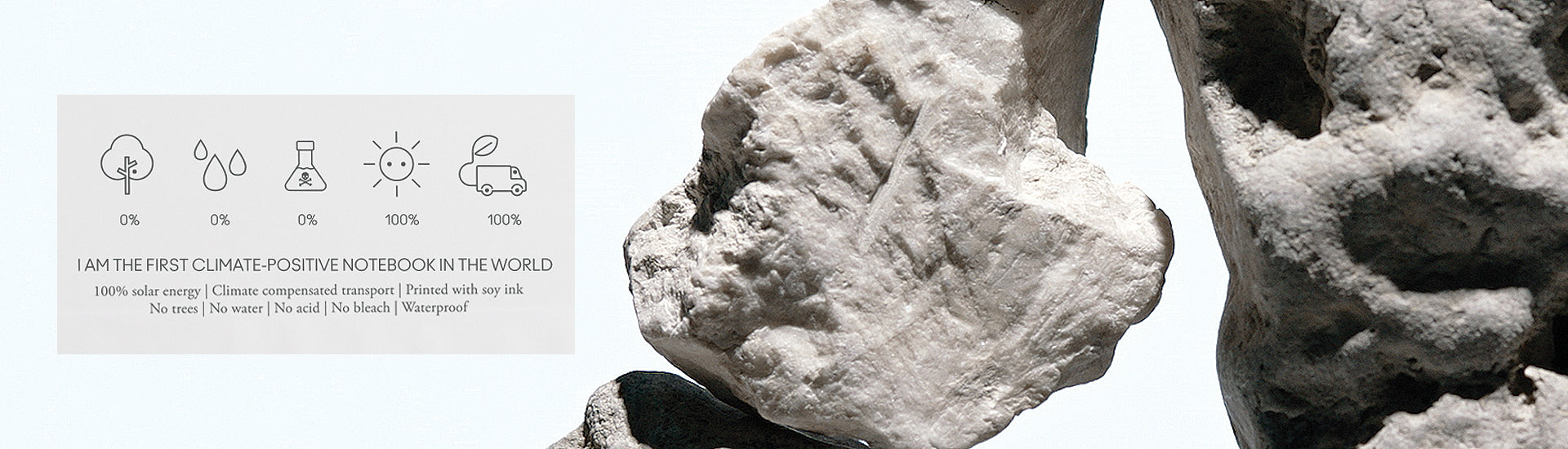 Future is Written in Stone Stone Paper Banner