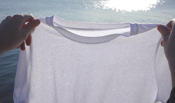 plain white t-shirt in the sun