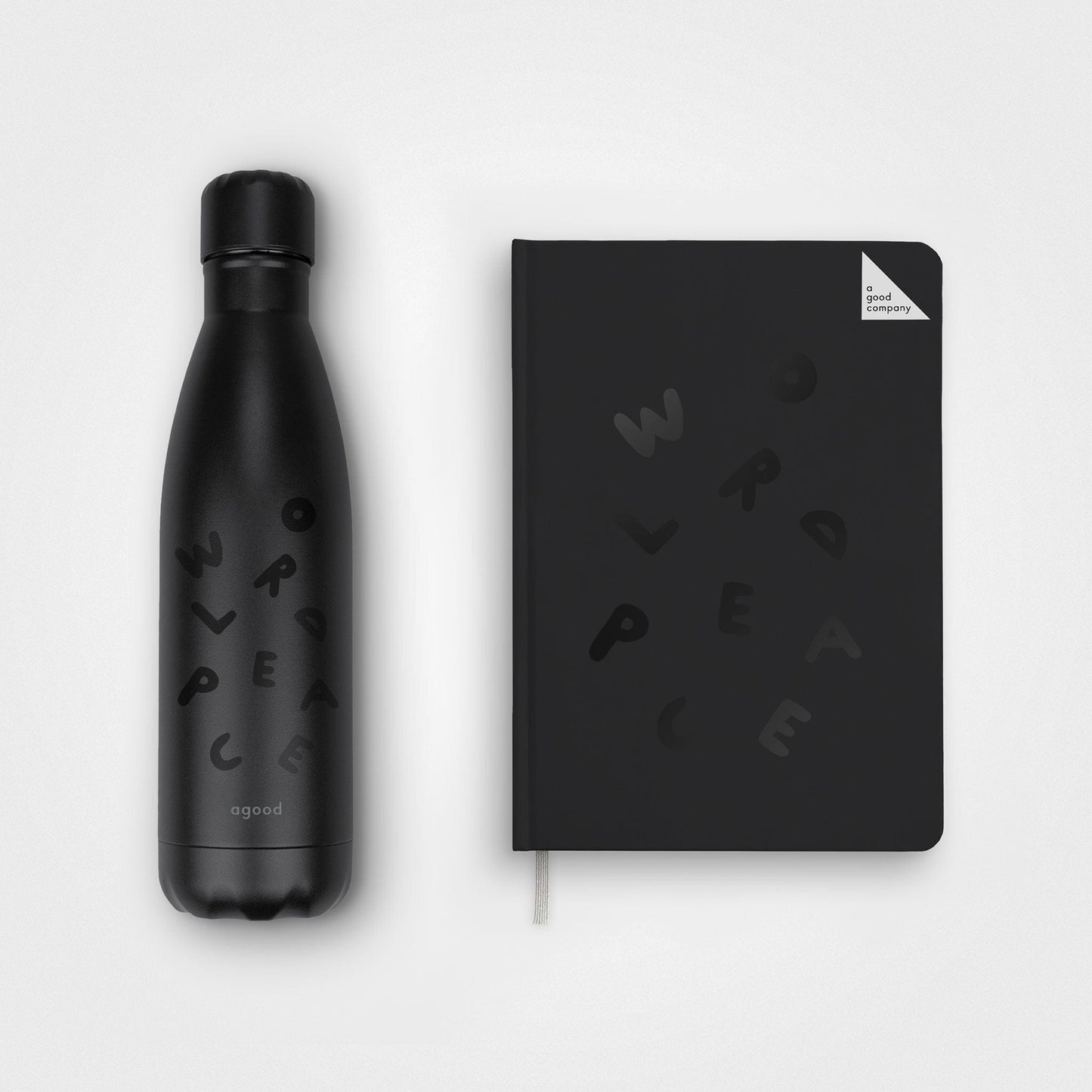 Bundle - Thermal bottle & Stone Paper Notebook︱Bings, World Peace