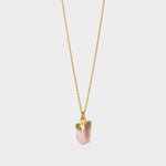 Peach Moonstone Pendant Necklace - Healing Crystal Jewellry | By Lunar James