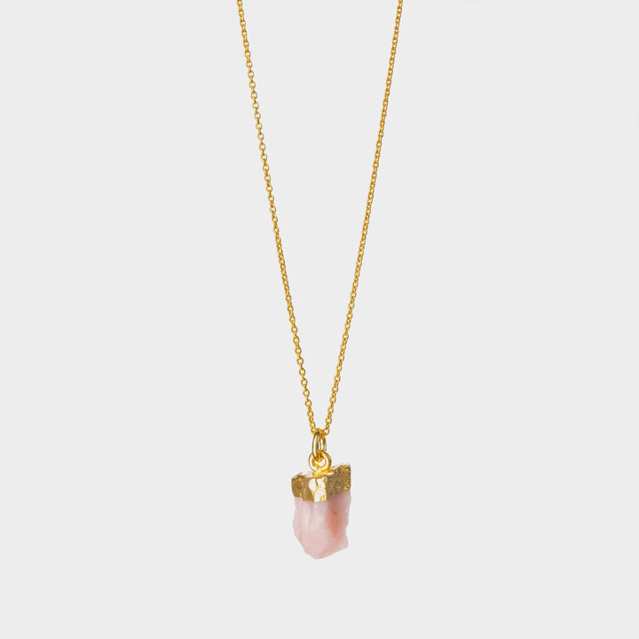 Perzik Maansteen Hanger Ketting - Helende Kristallen Sieraden | Door Lunar James