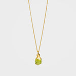 Bright Green Peridot Pendant Necklace - Healing Crystal Jewellery | By Lunar James