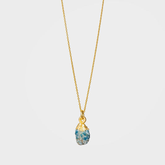 Halsband med hängsmycke av rå turkos - smycken med helande kristaller | By Lunar James