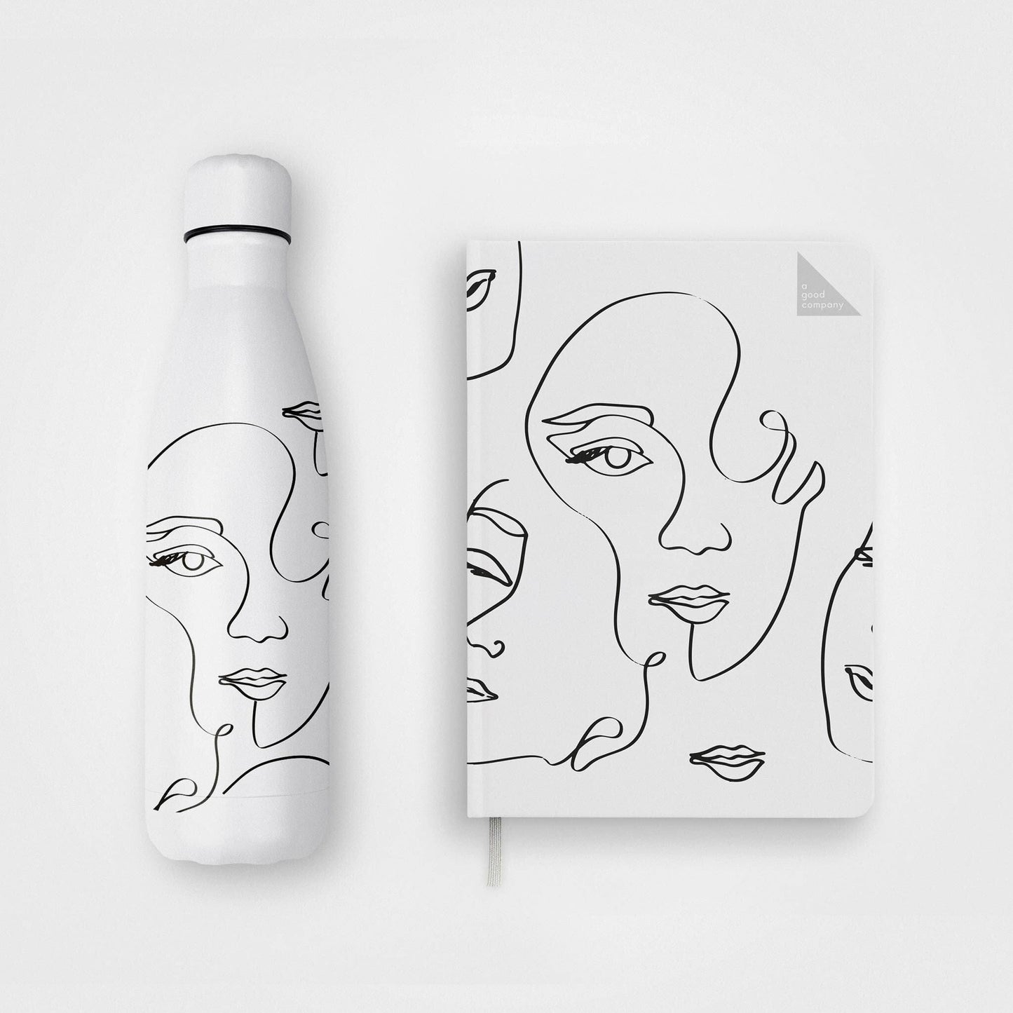 Bundle - Thermal bottle & Stone Paper Notebook︱One Line