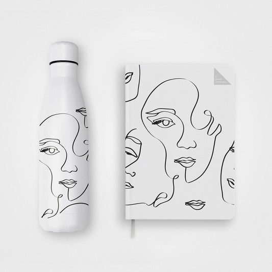 Bundle - Thermal bottle & Stone Paper Notebook︱One Line