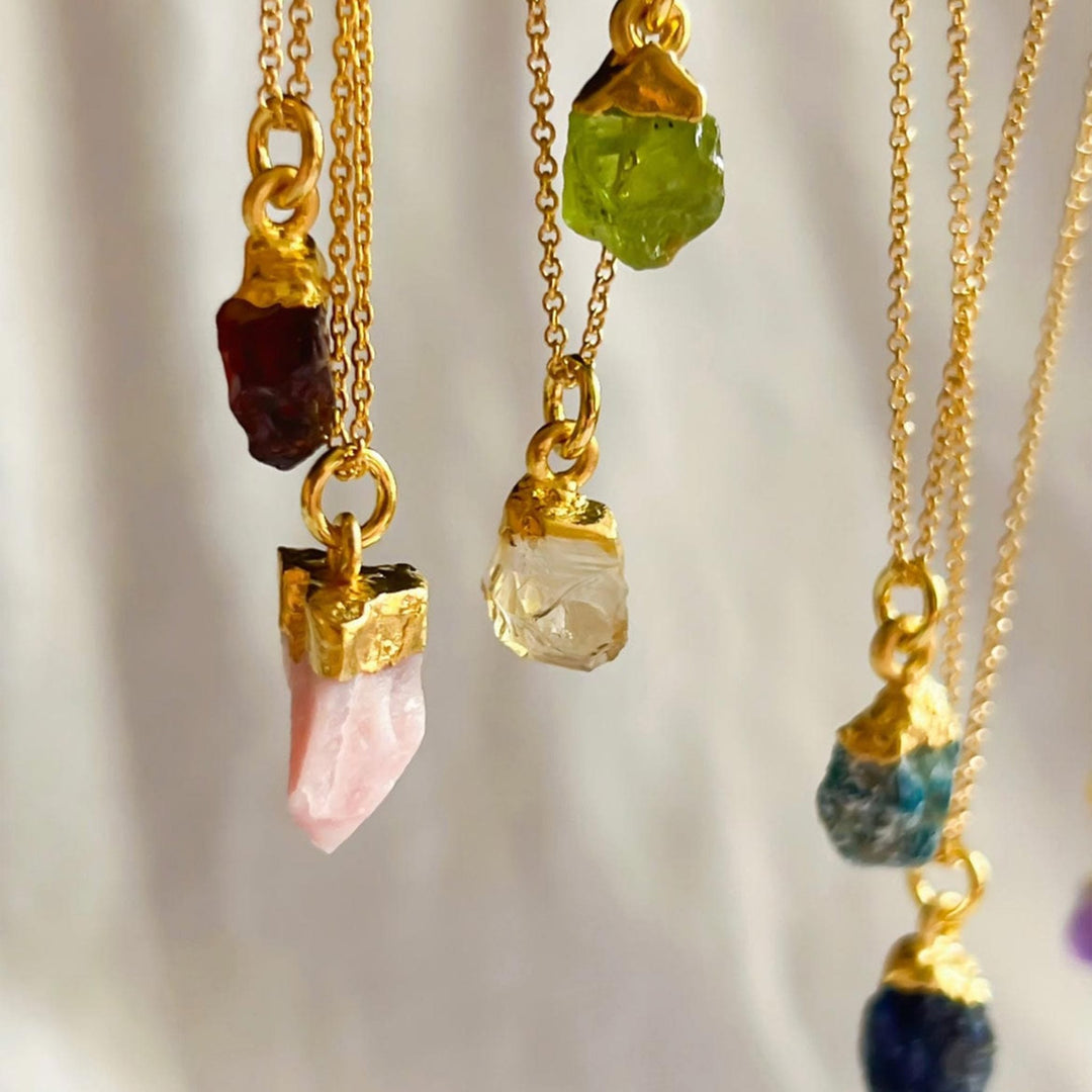 Raw Turquoise Pendant Necklace - Healing Crystal Jewellery | By Lunar James