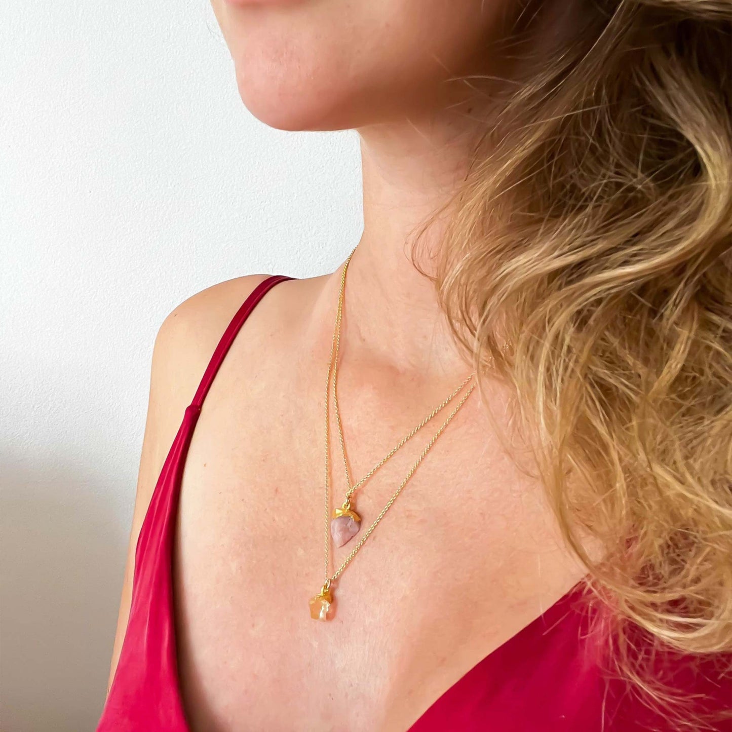 Citrine Raw Pendant Necklace - Healing Crystal Jewellery | By Lunar James