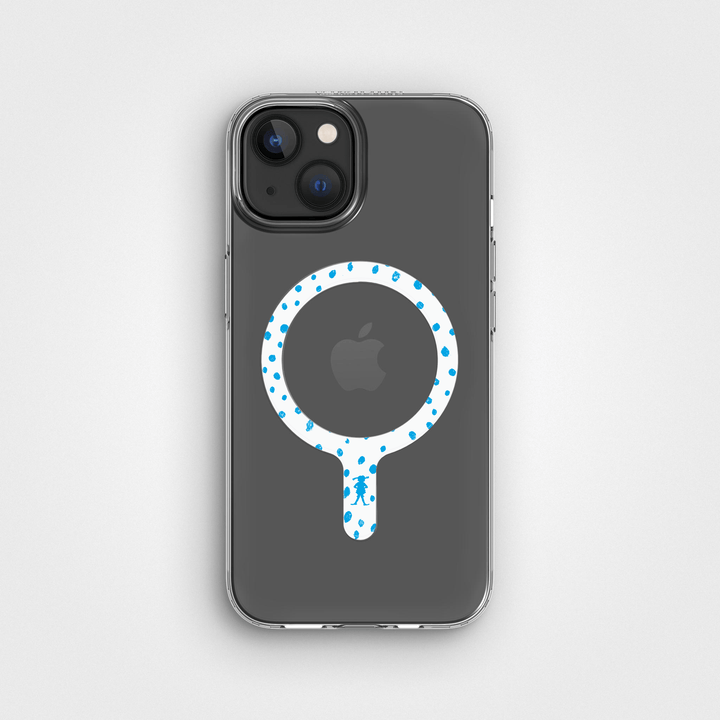 Pippi - Horse Pattern - Afneembare MagSafe-ring & Helder telefoonhoes-bundel