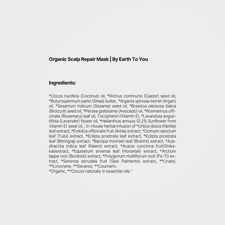 Ekologisk reparerande hårbottenmask │ By Earth To You