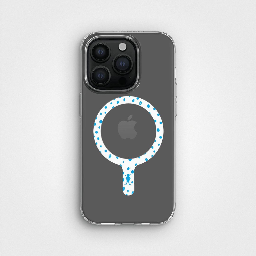 Pippi - Horse Pattern - Afneembare MagSafe-ring & Helder telefoonhoes-bundel