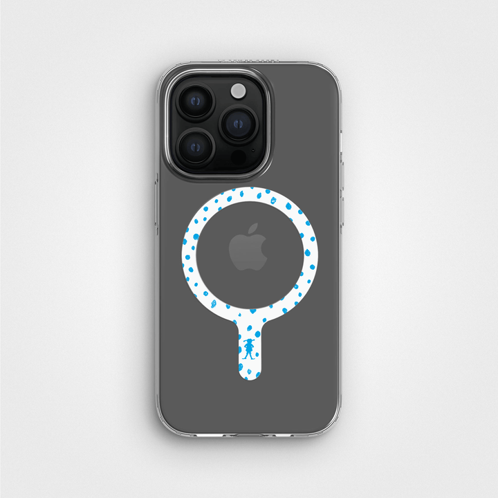 Pippi - Horse Pattern - Afneembare MagSafe-ring & Helder telefoonhoes-bundel