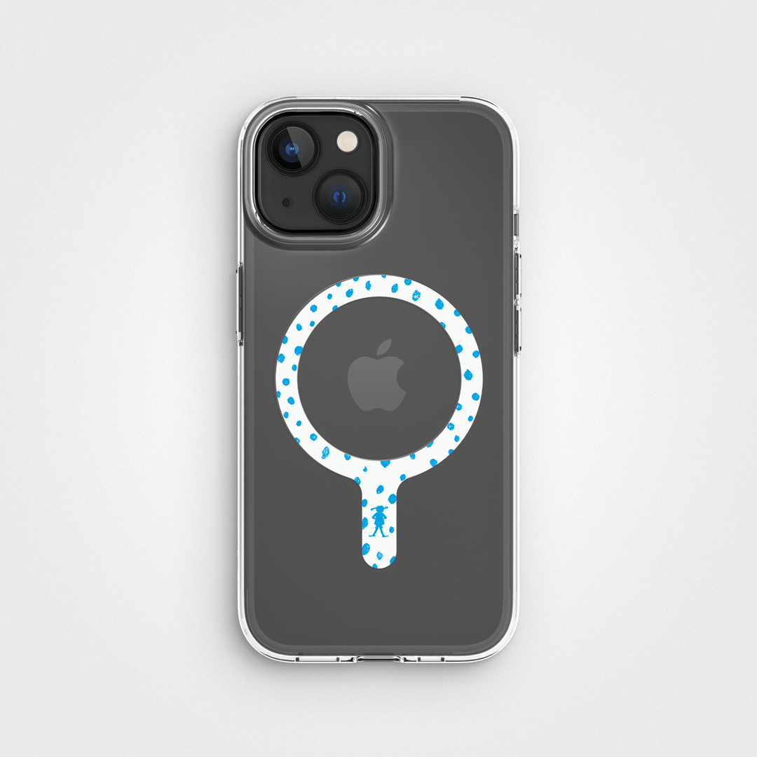 Pippi - Horse Pattern - Afneembare MagSafe-ring & Helder telefoonhoes-bundel