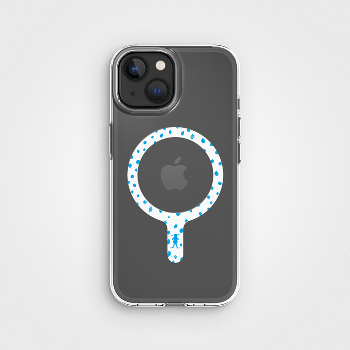 Pippi - Horse Pattern - Afneembare MagSafe-ring & Helder telefoonhoes-bundel