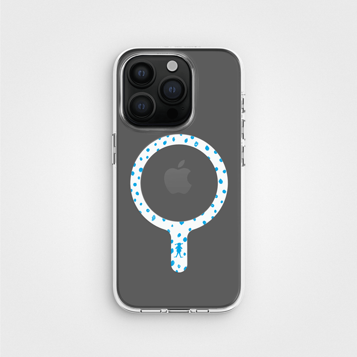 Pippi - Horse Pattern - Afneembare MagSafe-ring & Helder telefoonhoes-bundel