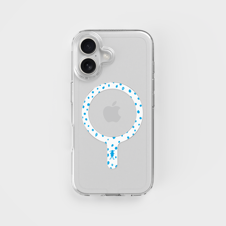 Pippi - Horse Pattern - Afneembare MagSafe-ring & Helder telefoonhoes-bundel