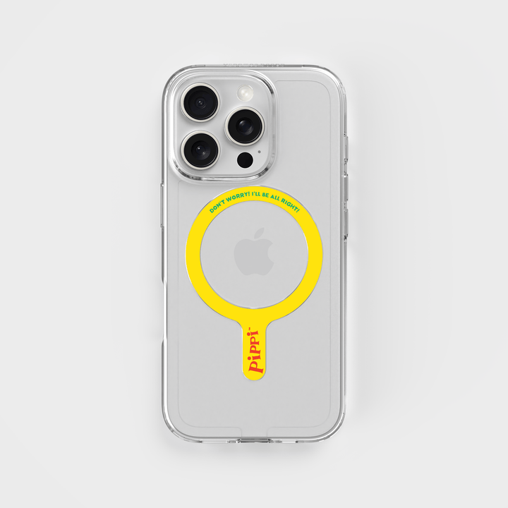 Pippi -  I'll be all right! - Abnehmbarer MagSafe-Ring & Klares Handyhüllen-Bundle