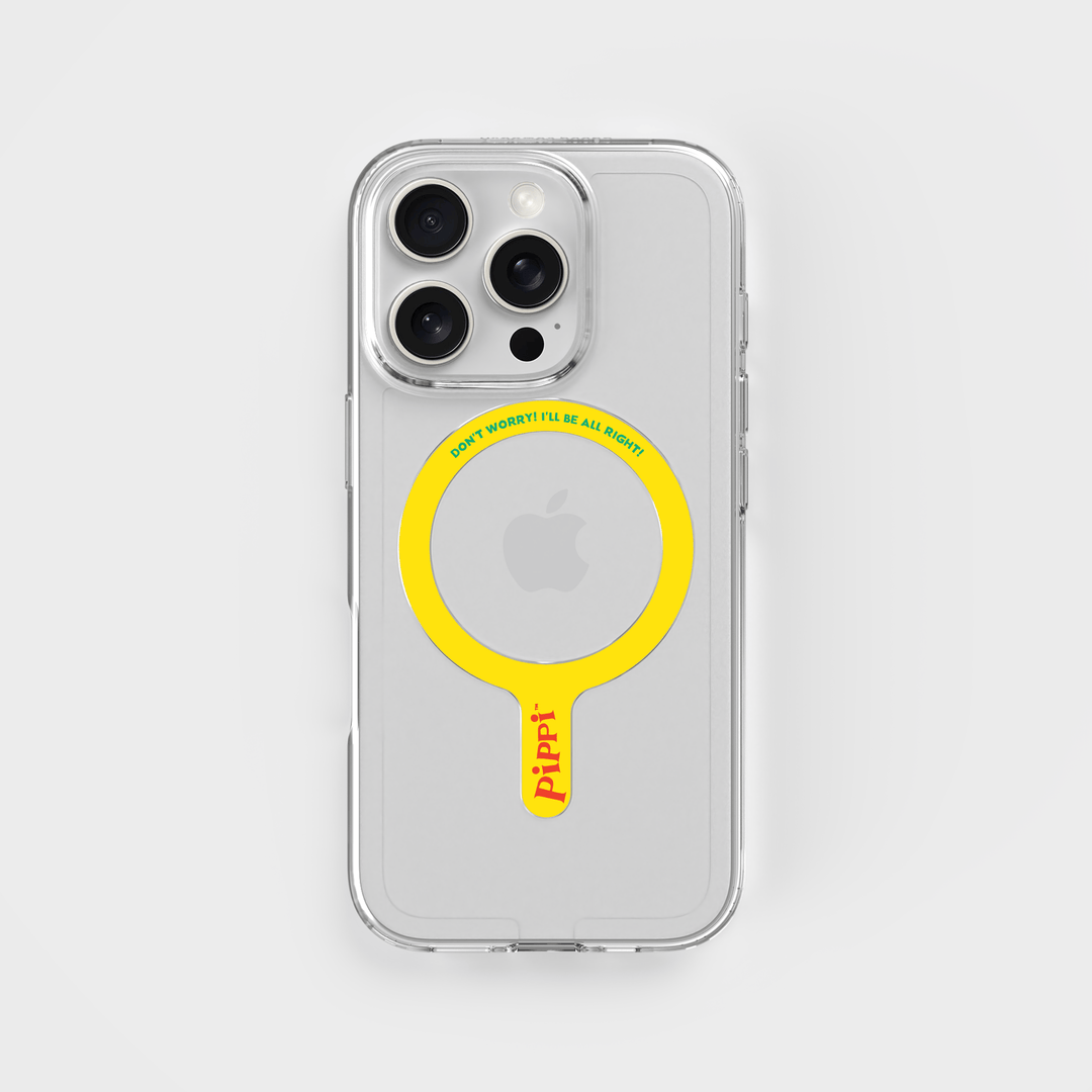 Pippi -  I'll be all right! - Abnehmbarer MagSafe-Ring & Klares Handyhüllen-Bundle