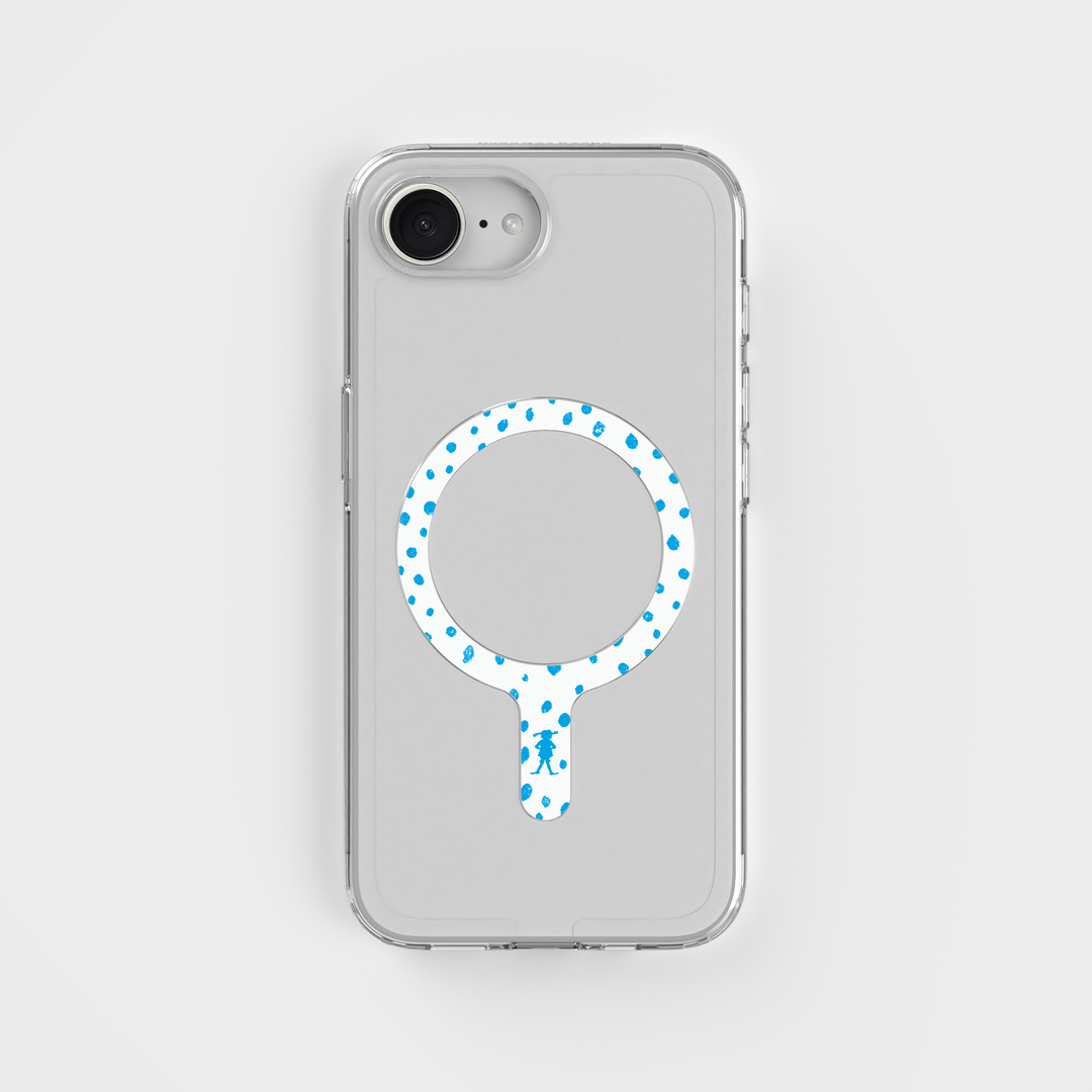 Pippi - Horse Pattern - Afneembare MagSafe-ring & Helder telefoonhoes-bundel