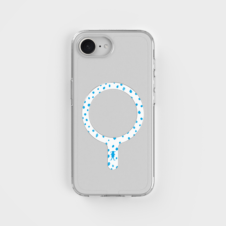 Pippi - Horse Pattern - Afneembare MagSafe-ring & Helder telefoonhoes-bundel