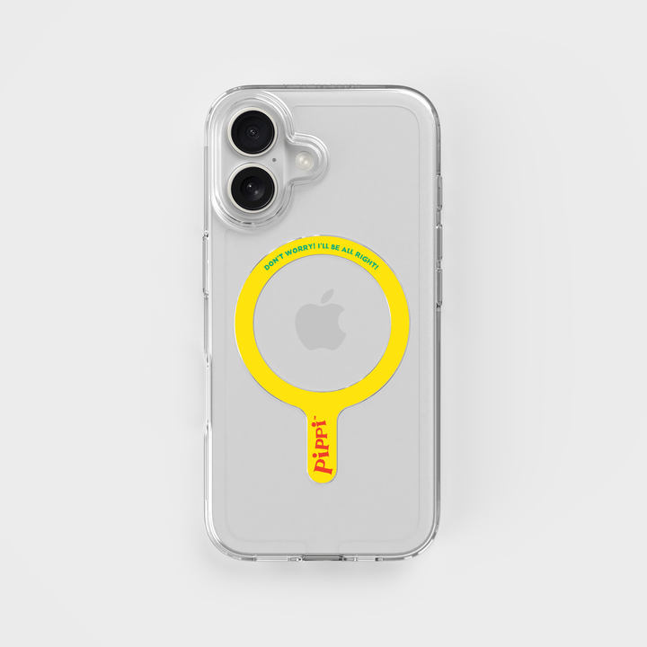 Pippi -  I'll be all right! - Abnehmbarer MagSafe-Ring & Klares Handyhüllen-Bundle