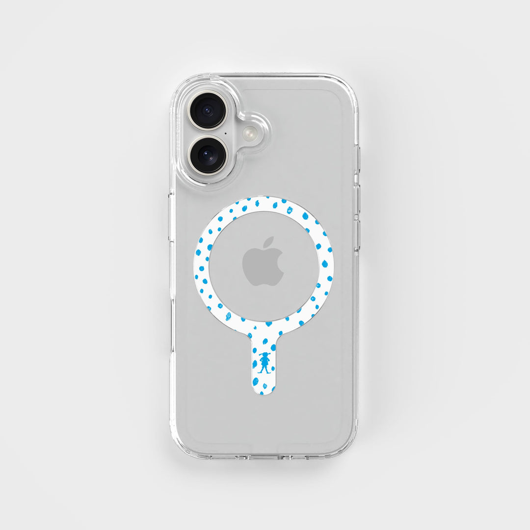 Pippi - Horse Pattern - Afneembare MagSafe-ring & Helder telefoonhoes-bundel
