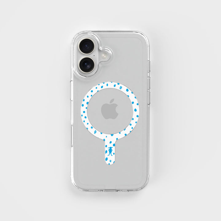 Pippi - Horse Pattern - Afneembare MagSafe-ring & Helder telefoonhoes-bundel