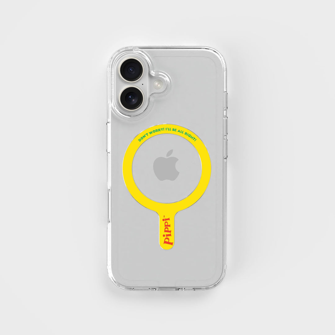 Pippi -  I'll be all right! - Abnehmbarer MagSafe-Ring & Klares Handyhüllen-Bundle