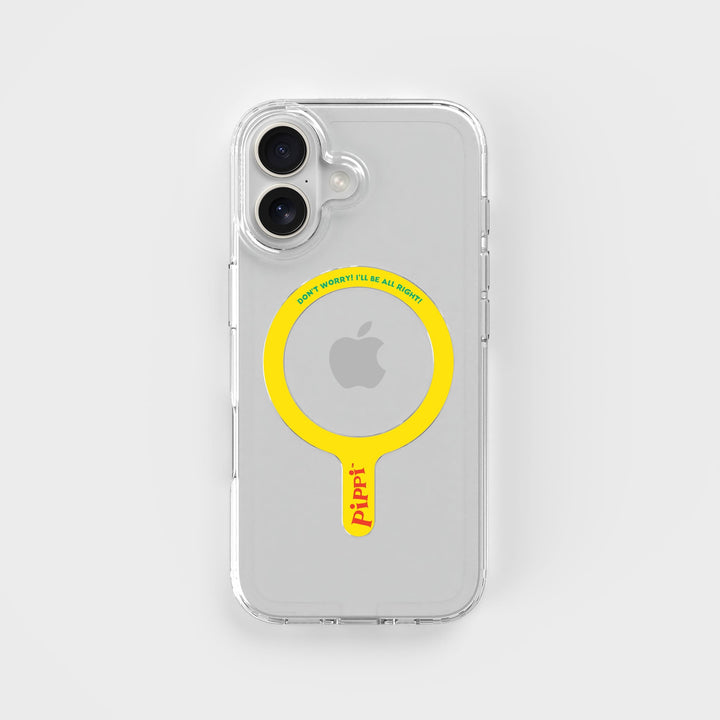 Pippi -  I'll be all right! - Abnehmbarer MagSafe-Ring & Klares Handyhüllen-Bundle