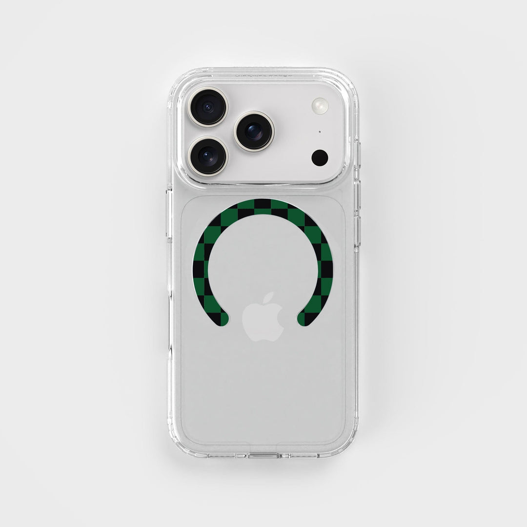 Grönsvart Göteborg Removable MagSafe Ring & Circular Clear Phone Case Bundle