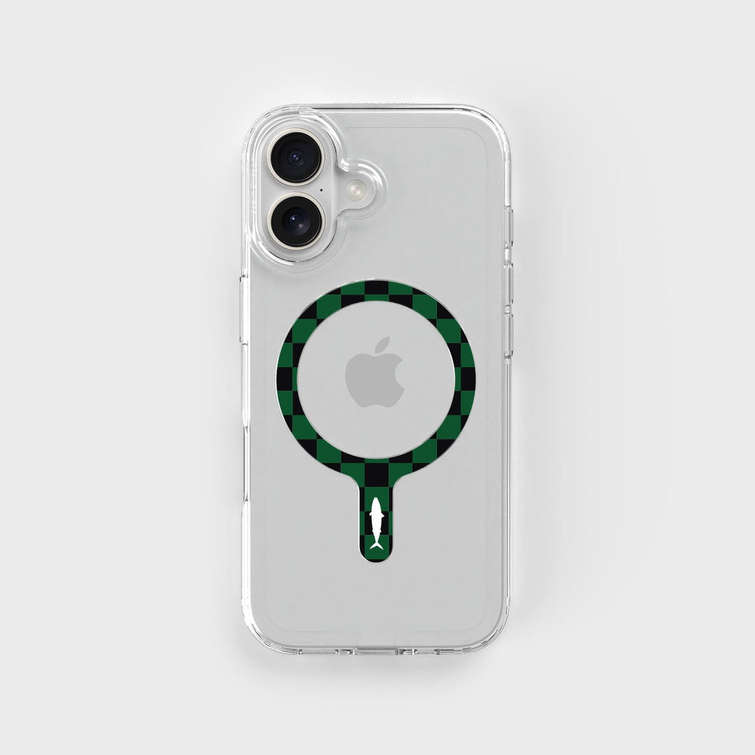 Grönsvart Göteborg Removable MagSafe Ring & Circular Clear Phone Case Bundle