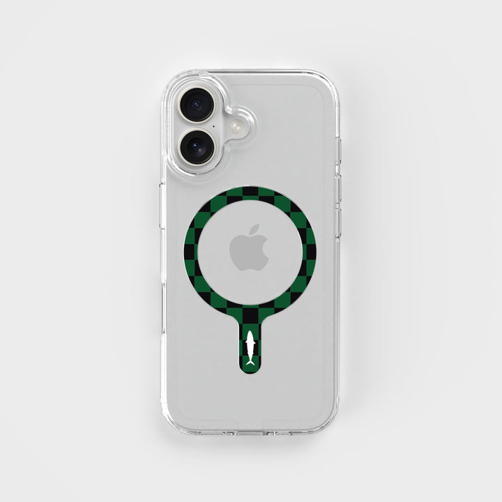 Grönsvart Göteborg Removable MagSafe Ring & Circular Clear Phone Case Bundle