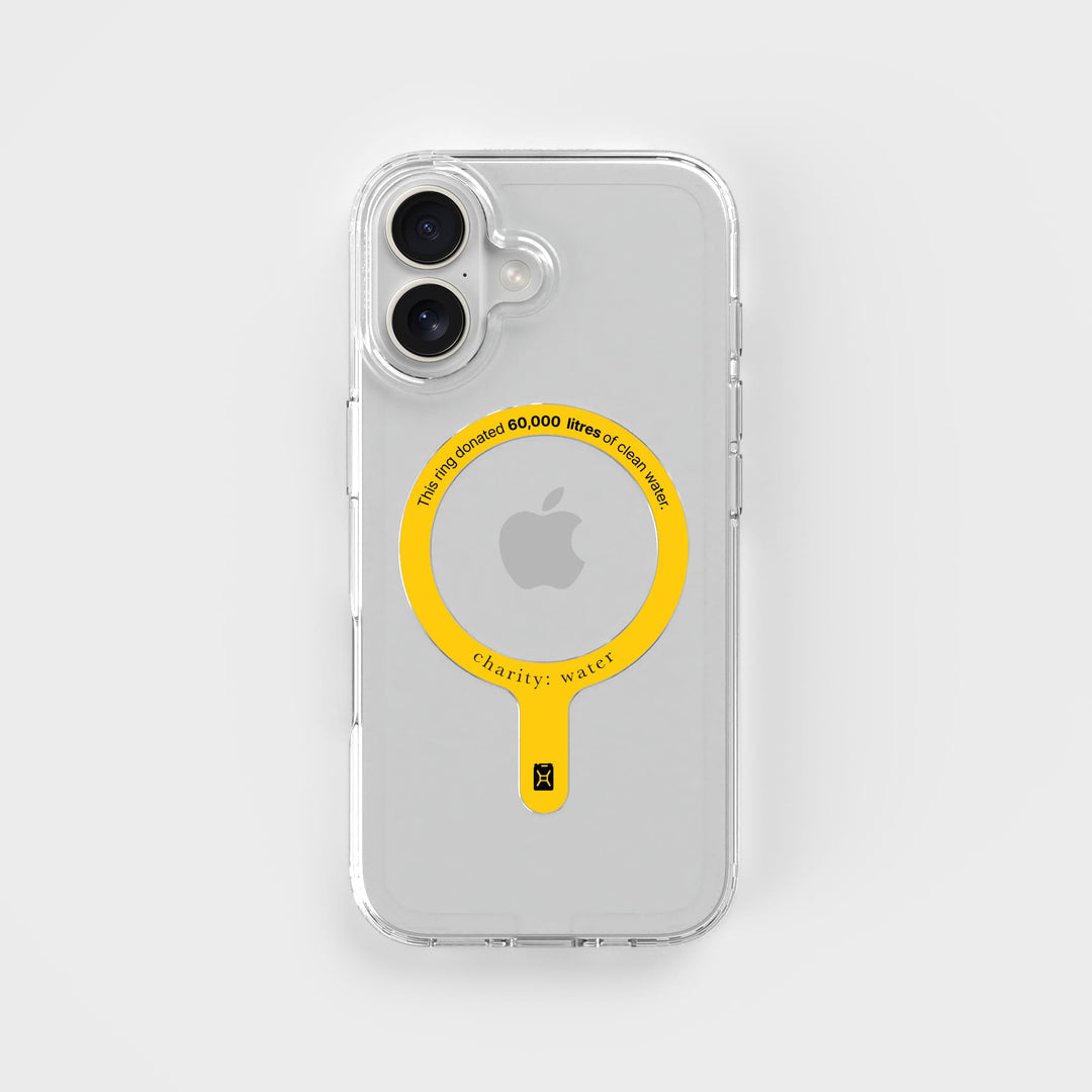 MagSafe Ring & Clear Case Bundle - Donate 60,000L Of Clean Water | charity:water