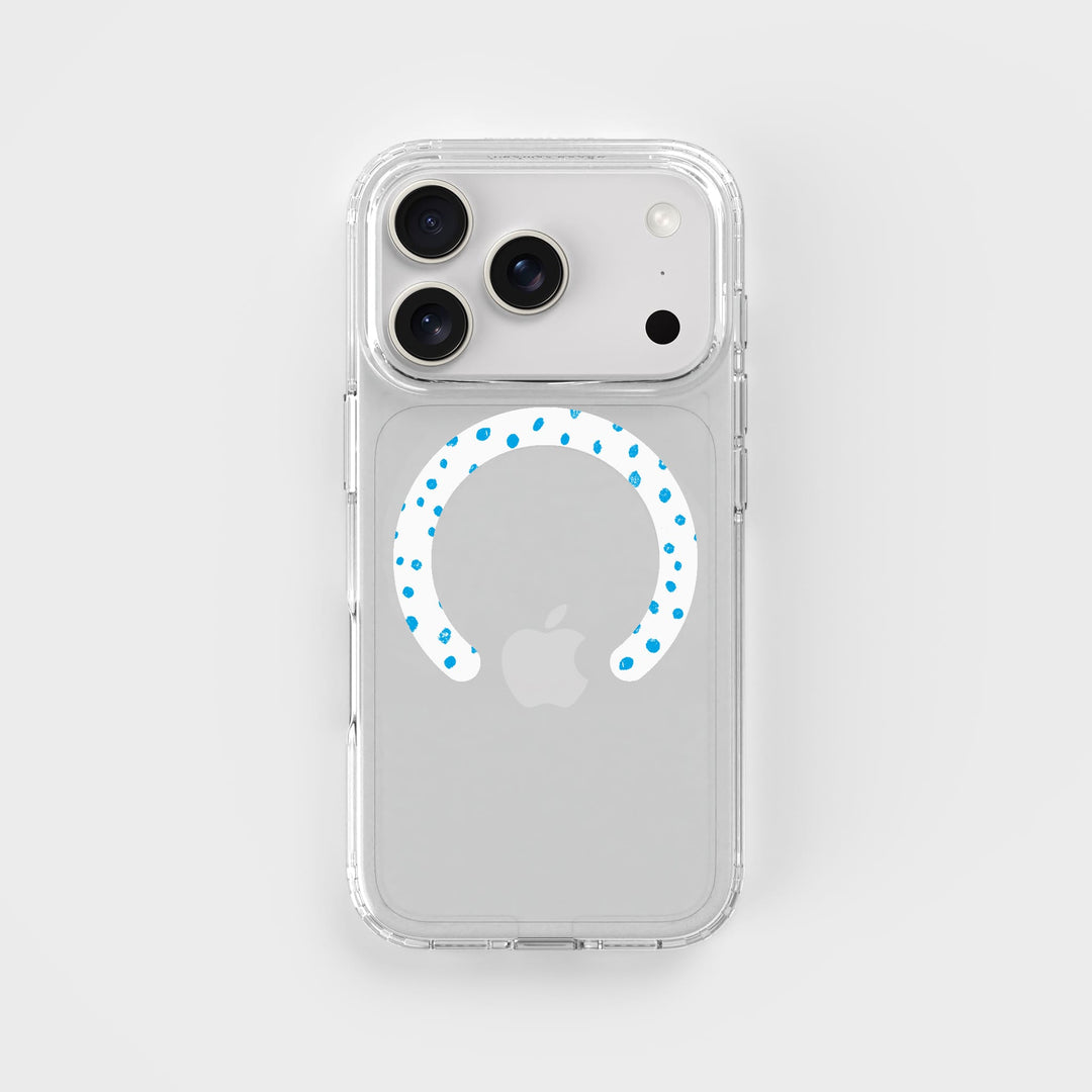 Pippi - Horse Pattern - Afneembare MagSafe-ring & Helder telefoonhoes-bundel
