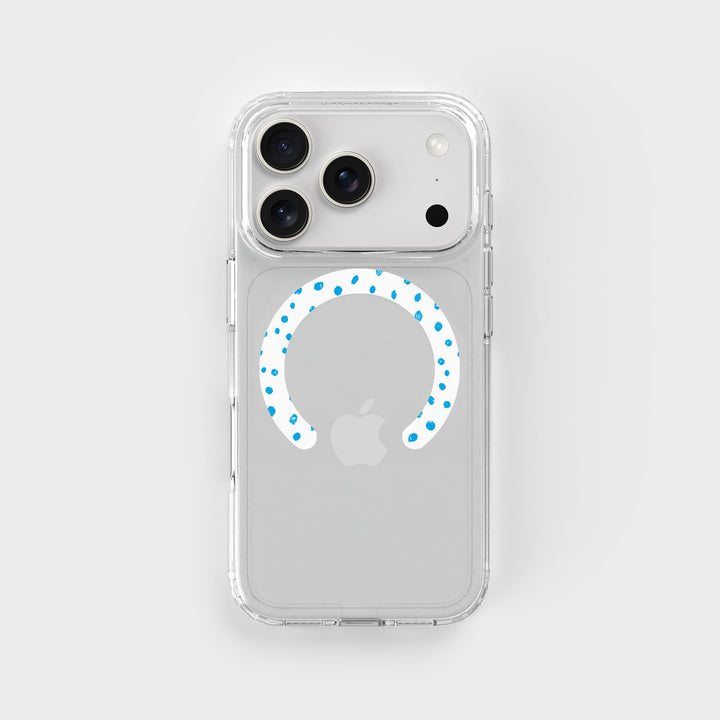 Pippi - Horse Pattern - Afneembare MagSafe-ring & Helder telefoonhoes-bundel