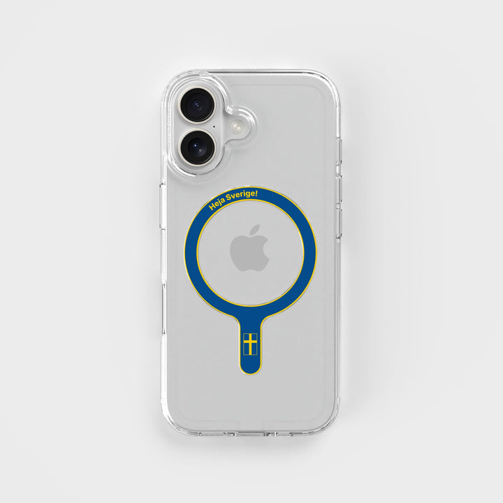 Heja Sverige - MagSafe-Ring & Klares Handyhüllen-Bundle - Hallon