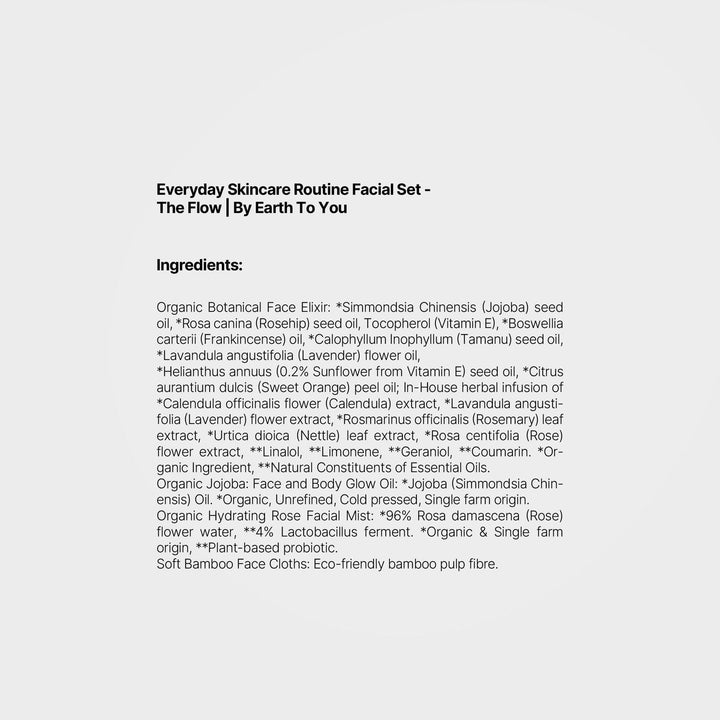 Everyday Skincare Routine Facial Set - The Flow │ By Earth To You