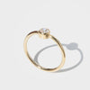 April Birthstone Ring, White Topaz, Gold -  Silver | By Lunar James