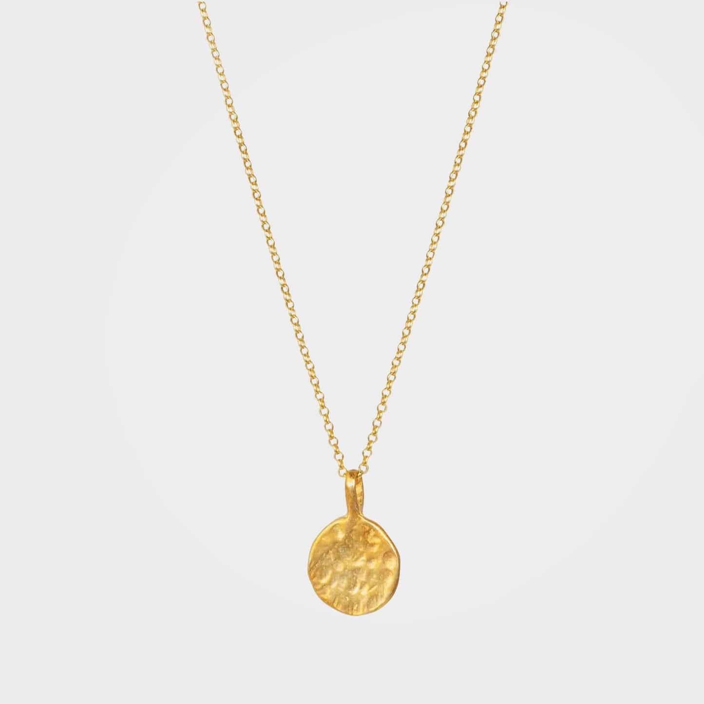 Organic Moon Pendant Necklace, Daira - Gold | By Lunar James