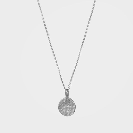 Organic Moon Pendant Necklace, Daira -  Silver | By Lunar James