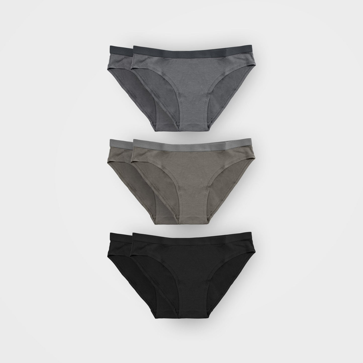 Bikiniunderkläder för damer, 3 färger - 6-pack | TENCEL™ Lyocell
