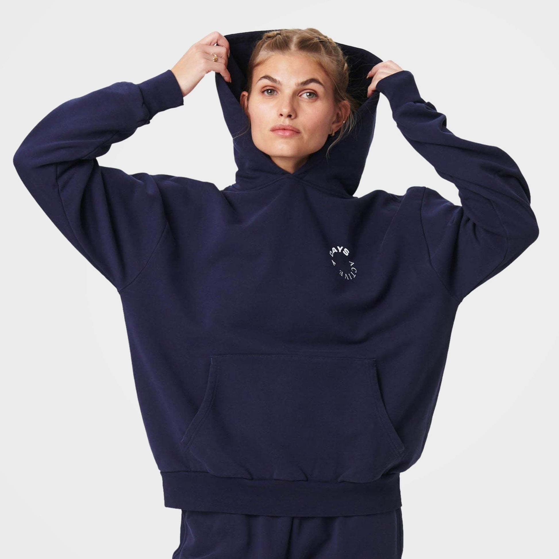 Navy Organic Cotton Hoodie by 7Days Active