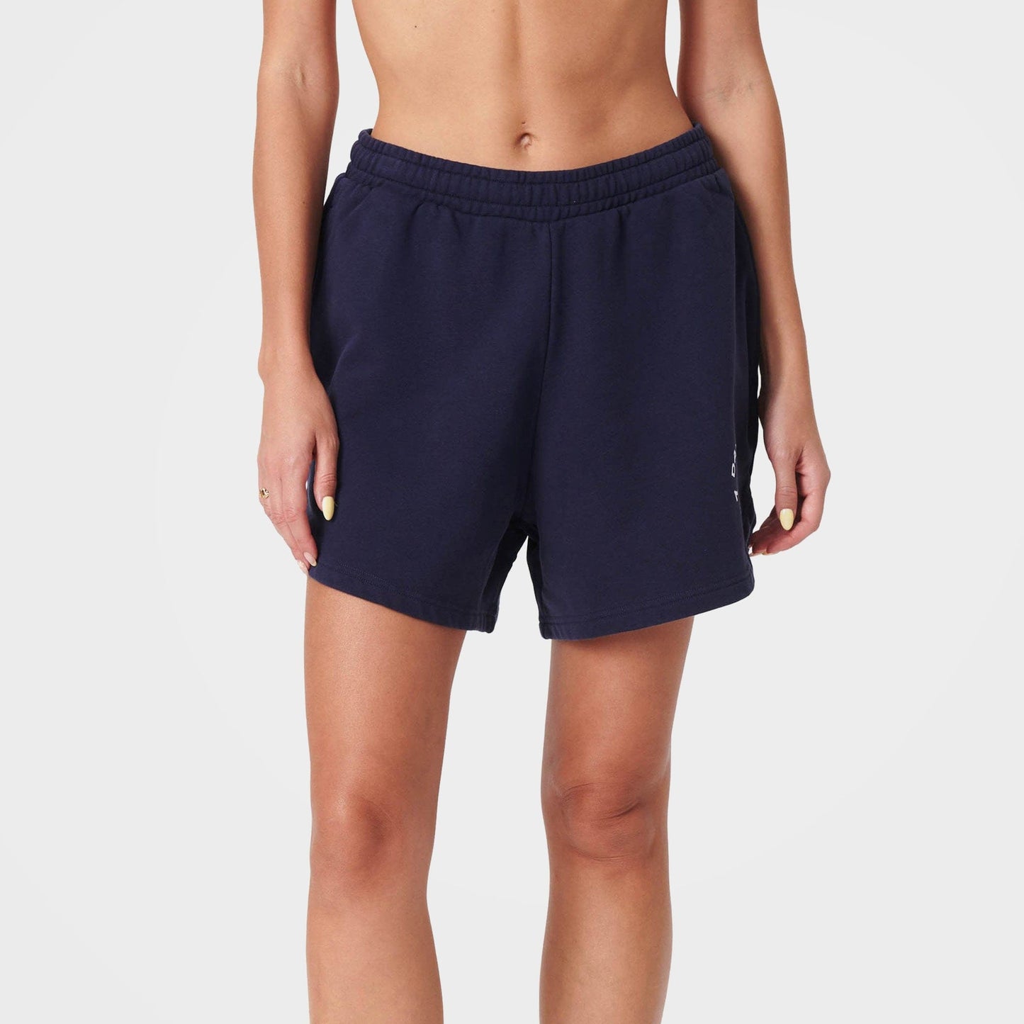 Navy Organic Cotton Sweat Shorts by 7Days Active