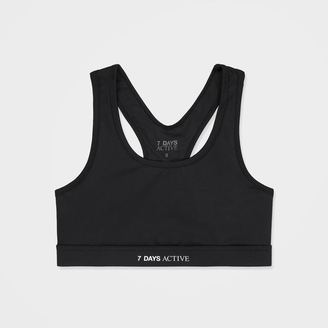 Black Sports Bra, Strechy Training Bra by 7Days Active